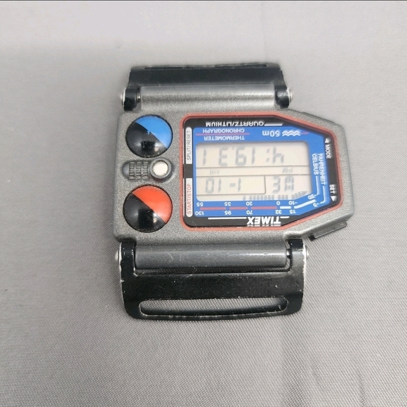 TIMEX SKIATHLOM WATCH - RARE VINTAGE - 1986-1993 - Fantastic Preowned - RUNS! - Picture 3 of 4